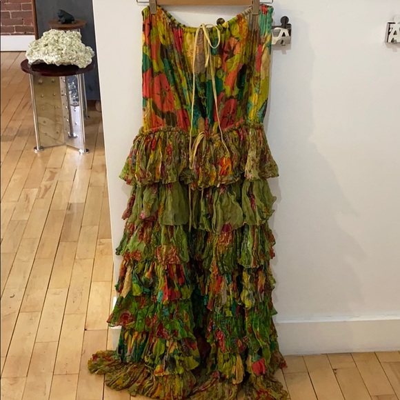 Zazo Tiered Floral Maxi Dress OS